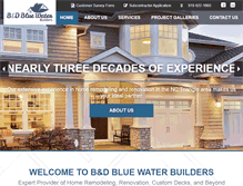 Tablet Screenshot of bdbluewaterbuilders.com